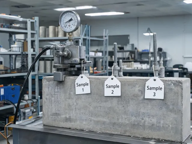 Concrete anchor pull test